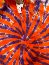 Load image into Gallery viewer, Large Orange and purple swirl tie dye!
