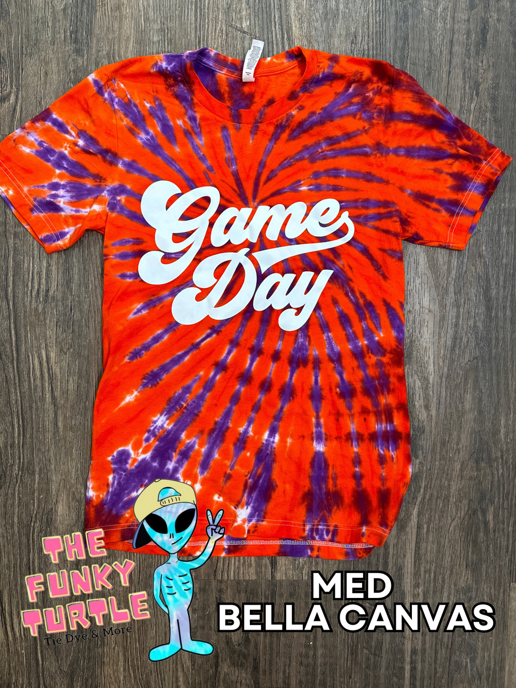 Orange and purple game day tie dye!