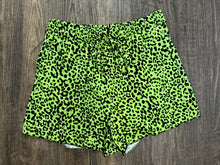 Load image into Gallery viewer, XL lime green leopard shorts
