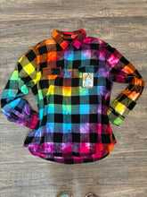 Load image into Gallery viewer, XL - The Lucky One rainbow flannel
