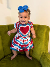 Load image into Gallery viewer, The American heart toddler dress
