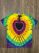 Load image into Gallery viewer, Black Heart Rainbow Tie Dye
