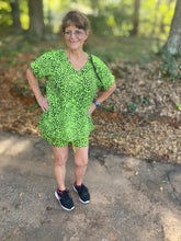 Load image into Gallery viewer, Large Lime Green lounge sets - shorts and short sleeves
